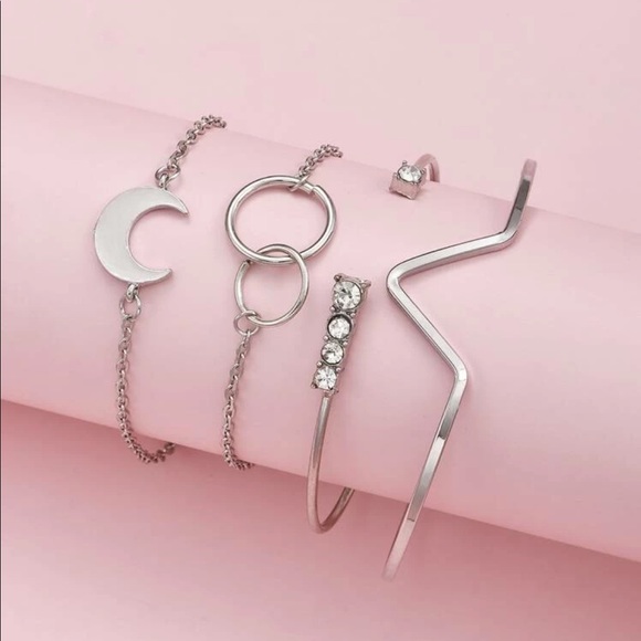 Jewelry - 🆕 Moon + Hoop Bracelet Set